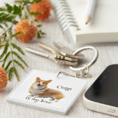 Niedlich Orangenkorgi für eine positive Stimmung Schlüsselanhänger (Vorderseite rechts)