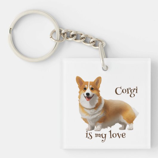 Niedlich Orangenkorgi für eine positive Stimmung Schlüsselanhänger (Vorderseite)