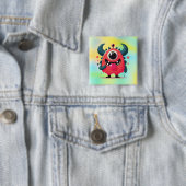 Niedlich Orangenmonster-Cartoon-67423 Button (Beispiel)