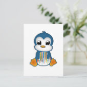 Niedlich-Orangenpinguin Postkarte (Stehend Vorderseite)