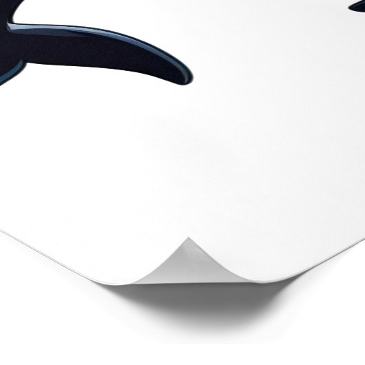 Niedlich Orca Doodle Klein Poster (Ecke)