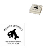 Niedlich Orca Whale Arch Address Gummistempel (Stempel)