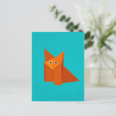 Niedlich Origami Fox Postkarte (Stehend Vorderseite)