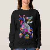 Niedlich Ost Saurus Dino Rex Ostern Bunny Egg Cos Sweatshirt (Vorderseite)