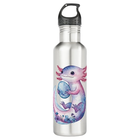 Niedlich-Osteraxolotl Edelstahlflasche (Vorderseite)