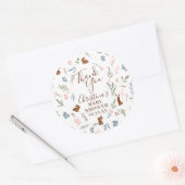 Niedlich Osterblütenkaninchen kleiner Hasen danke Runder Aufkleber (Umschlag)