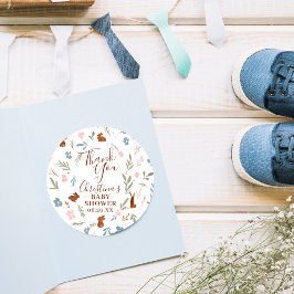 Niedlich Osterblütenkaninchen kleiner Hasen danke Runder Aufkleber