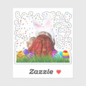 Niedlich Osterbunny Hermit Crab Aufkleber (Blatt)