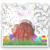 Niedlich Osterbunny Hermit Crab Aufkleber (Vorderseite)