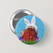 Niedlich Osterbunny Hermit Crab Button (Vorne & Hinten)