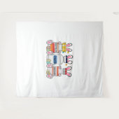 Niedlich Ostereier Bunny Oars Happy Ostertag ICU Wandteppich (Vorderseite (Horizontal))