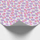 Niedlich Ostereier Rosa Lila Blüte Geschenkpapier (Ecke)