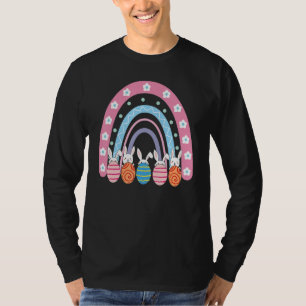 Niedlich Ostereier Rosa Regenbogen Happy Oster D T-Shirt