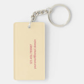 Niedlich Ostereingangsname - Rechteck Schlüsselanh Schlüsselanhänger (Rückseite)