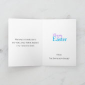 Niedlich Osterfarben Bunny Feiertagskarte (Innenseite)