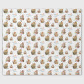 Niedlich Osterfarben Bunny Pattern Geschenkpapier (Flach)