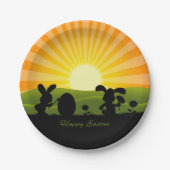 Niedlich Ostergebälk Pappteller (Vorderseite)