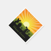 Niedlich Ostergebälk Serviette (Ecke)