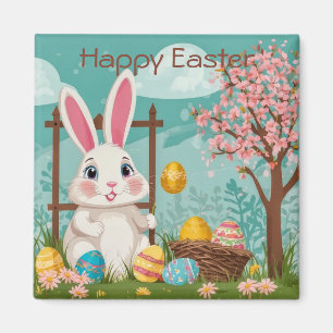Niedlich Ostergeblasene Eier Frühlingsblüte Illust Magnet