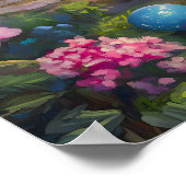 Niedlich Ostergeblümte Blumengestapel Poster (Ecke)