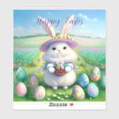 Niedlich Osterhase 01 Aufkleber (Blatt)