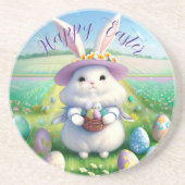 Niedlich Osterhase 01 Getränkeuntersetzer (Vorne)