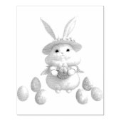 Niedlich Osterhase 01 Gummistempel (Prägung)