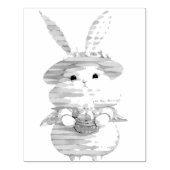 Niedlich Osterhase 01 Gummistempel (Prägung)