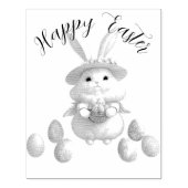Niedlich Osterhase 01 Gummistempel (Prägung)