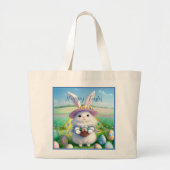 Niedlich Osterhase 01 Jumbo Stoffbeutel (Vorne)