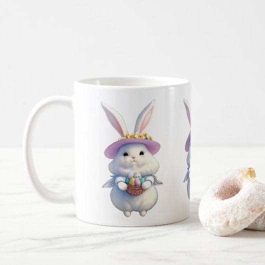 Niedlich Osterhase 01 Kaffeetasse (Mit Donut)