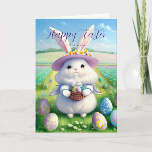 Niedlich Osterhase 01 Karte (Vorderseite)