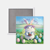 Niedlich Osterhase 01 Magnet (Vorderseite/Rückseite)