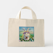 Niedlich Osterhase 01 Mini Stoffbeutel (Rückseite)