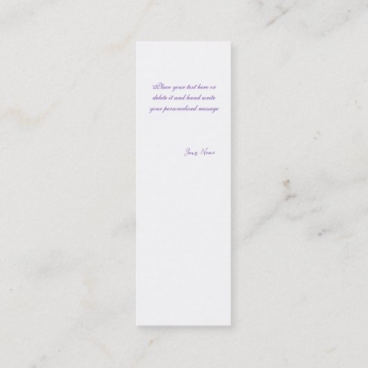 Niedlich Osterhase 01 Mini Visitenkarte (Rückseite)