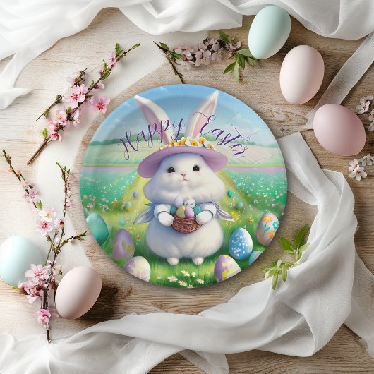 Niedlich Osterhase 01 Pappteller