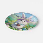 Niedlich Osterhase 01 Pappteller (Schrägansicht)