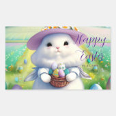Niedlich Osterhase 01 Rechteckiger Aufkleber (Vorderseite)
