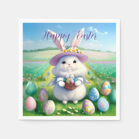 Niedlich Osterhase 01 Serviette (Vorderseite)