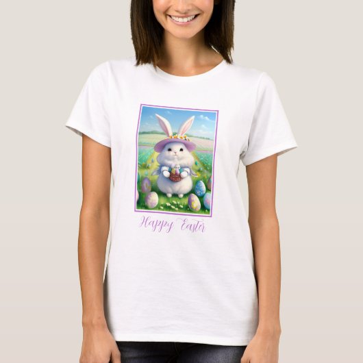 Niedlich Osterhase 01 T-Shirt (Vorderseite)