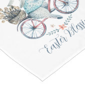 Niedlich Osterhase auf dem Bike Großer Tischläufer (Ecke)