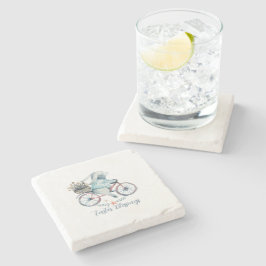 Niedlich Osterhase auf dem Bike Steinuntersetzer