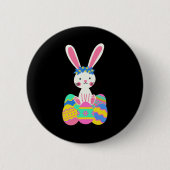 Niedlich Osterhase Button (Vorderseite)