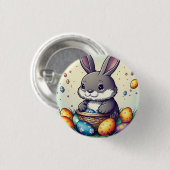 Niedlich Osterhase Button (Vorne & Hinten)