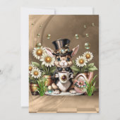 Niedlich Osterhase. Einladung (Rückseite)