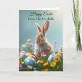 Niedlich Osterhase | Farbseite Karte (Vorderseite)