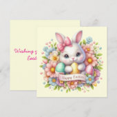 Niedlich Osterhase Feiertagskarte (Vorne/Hinten)