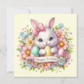 Niedlich Osterhase Feiertagskarte (Vorderseite)