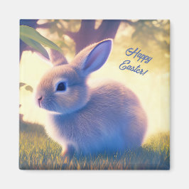 Niedlich Osterhase, Frohe Ostern - personalisierba Magnet