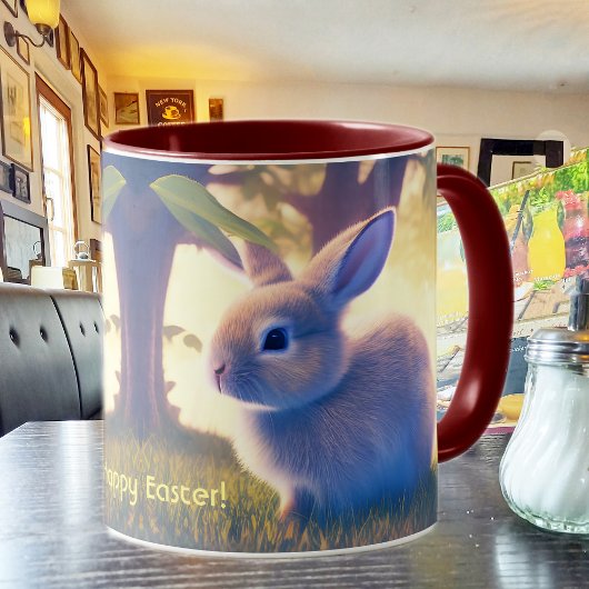 Niedlich Osterhase, Frohe Ostern - personalisierba Tasse